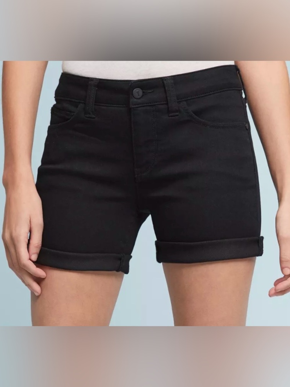 Anthropologie Denim Pilcro and Letterpress cuffed shorts in Pink 27"